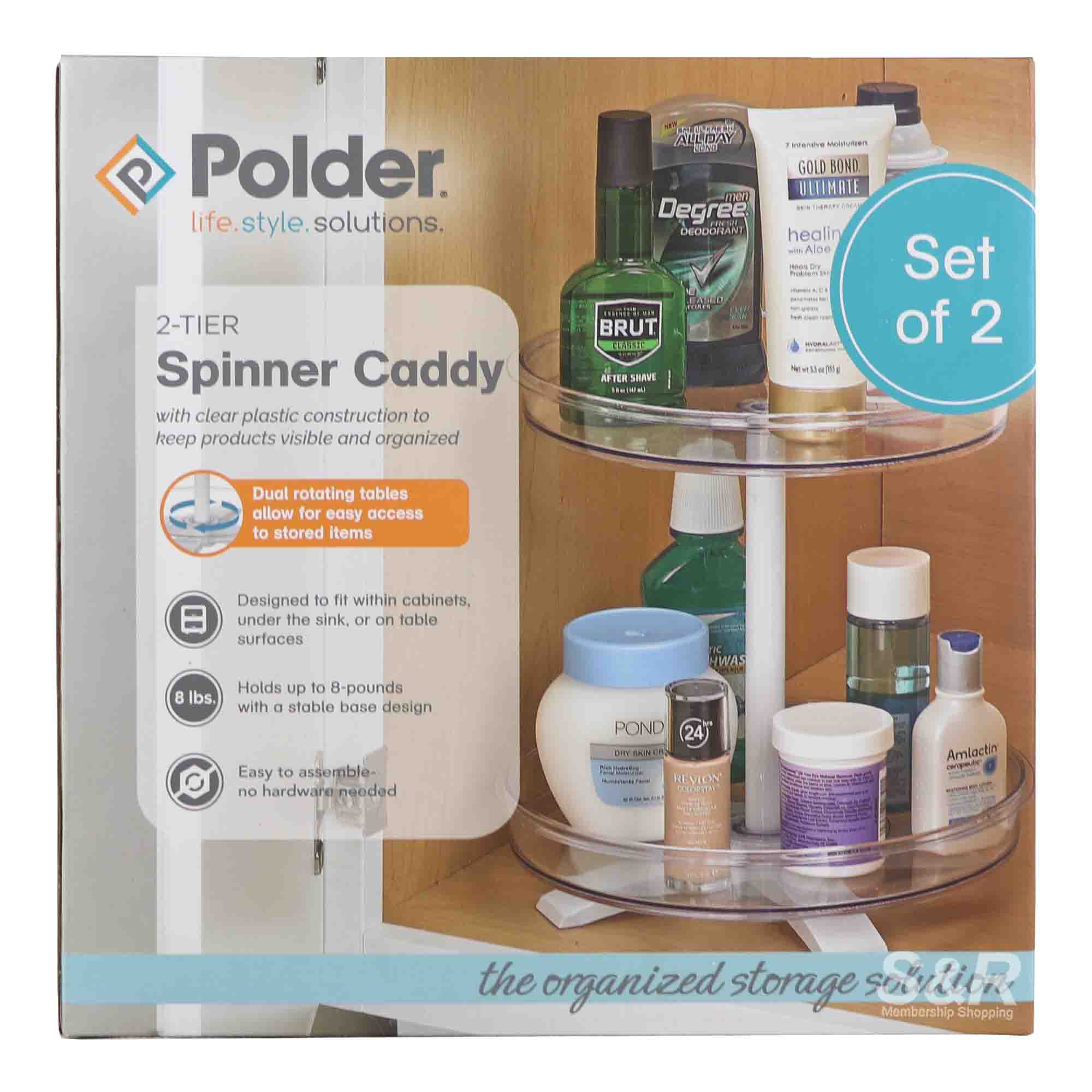 Polder 2-Tier Spinner Caddy 1 set Polder 2-Tier Spinner Caddy 1 set